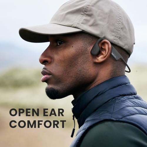Image of ng Earsafe Pro Mini Bone Conduction Headphone, Bluetooth Wireless Open Ear Design, IPX6 Waterproof V5.3 Headphone for Sport & Cycling & Workout, 10min Fast Charge, 9h Playtime, Lightweight (Black)