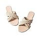 Mtzyoa Women Flat Sandals Cream Size 10 Braided Crossover Leather Summer Casual Sandalias para mujer Cute Leather Vacation Bohemian Dressy
