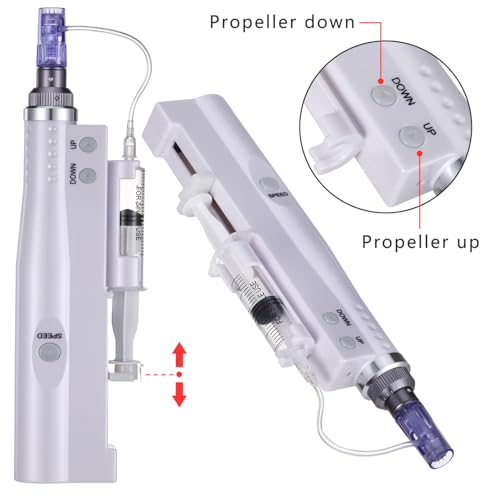 BOWKA 2 in 1 Face Derma Rmapen+Rmaroller Titanium Facial Skin Face Body for Men Women Cosmetic Beauty Instrument (Black&White 1) — view 3