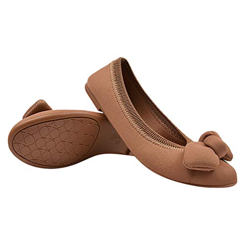 Sapatilha Feminina Bico Redondo Marrom Eleganteria Tamanho:40;Cor:Marrom