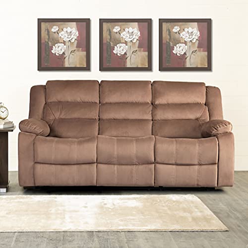 Home Centre Cairo Fabric 3-Seater Recliner – Brown