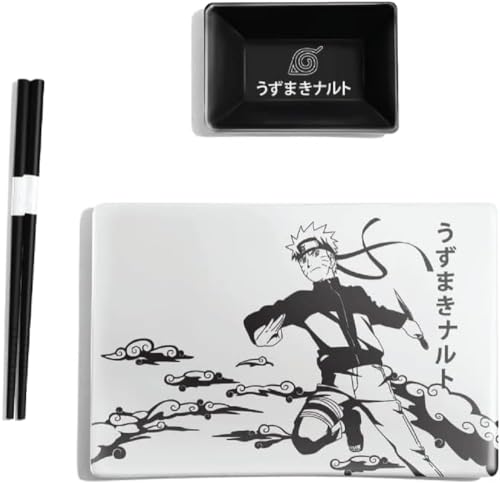 Set de Vajilla Cerámica Japonesa Naruto Shippuden 3 Piezas miniatura 1