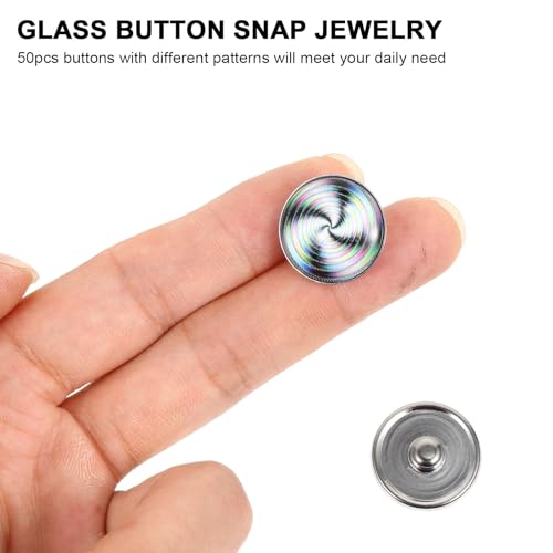 Boutons-pression ronds en verre et cuivre pour bijoux élégants fait-main