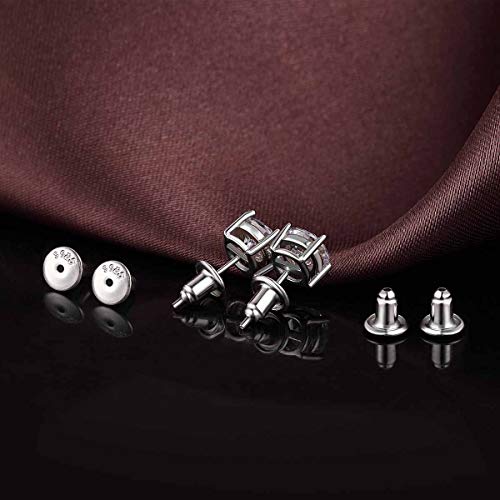 Delecoe 14K Gold Bullet Locking Earring Backs For Diamond Studs,925 Sterling Silver Hypoallergenic Replacements Backings For Pierced Earrings, 3 Pairs 6Mm #TOP5