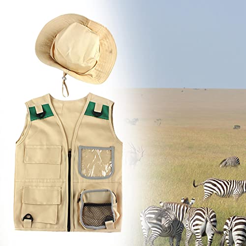 Cargo Vest & Hat Set Hiking Set for 4-6 Years Old 5
