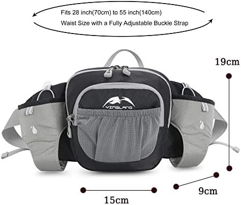 Bumbags with Water Bottle Holder Waterproof Dog Walking Waist Bag Hiking Waist Pack for Women Men Travel Outdoor Sport Camping Cycling Running