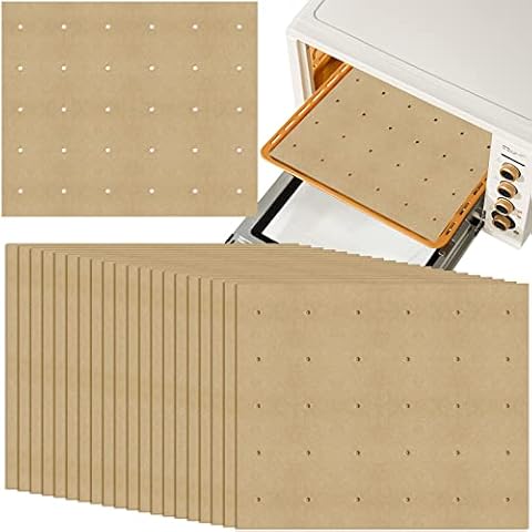 100 PCS Unbleached Air Fryer Parchment Paper, Actvty Perforated Square Air Fryer Liners for Cuisinart, Breville, Black and Decker Air Fryer, Toaster Ovens, 11 x 9 inch Cover