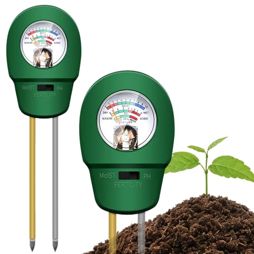 DIANLIANG 3 en 1 Testeur Ph Sol Testeur Humidité pour Terre Test Ph Hygrometre Plante