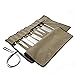 Kochmesser-Rolle mit 10 Fächern, wasserdichter Messertasche aus Segeltuch, Multifunktions-Werkzeugtasche, Hellgrün,HYGJB501