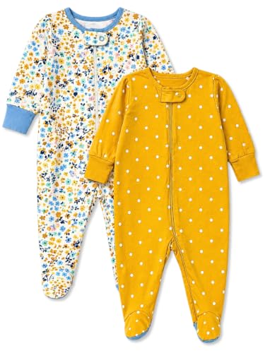 Image of TuddyBuddy Baby Girl's Cotton Printed Full Sleeves Sleepsuit /Footed Rompers for Baby Girl