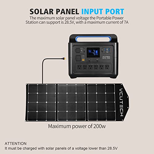 Portable Power Station 1000W, 1228Wh Capacity Lifepo4 Battery, Support Up To 15 Device, Power Equipment, Solar Generator Charge 0-90% In 2 Hours, Backup Battery Power Supply Kit For Outdoors, Camping, Travel, Off-Grid, Emergency By Vcutech #TOP6