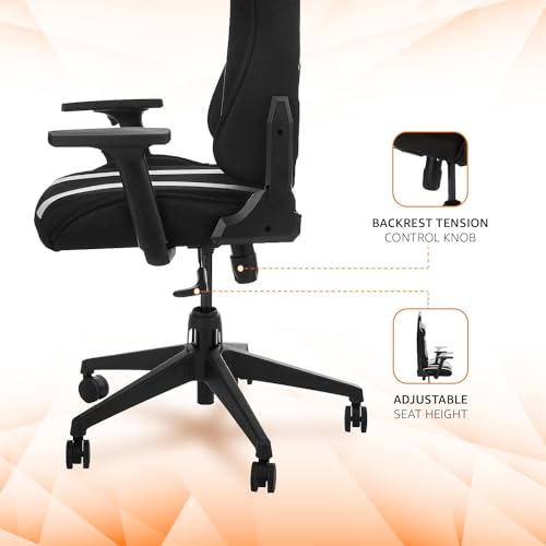 Amazon Basics Euphora Gaming Chair (White) | Aluminium - Image 6