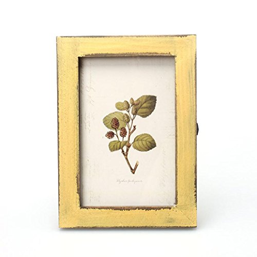 winwintom Vintage Decoración de Madera de los Marcos La Casamento (Amarillo)