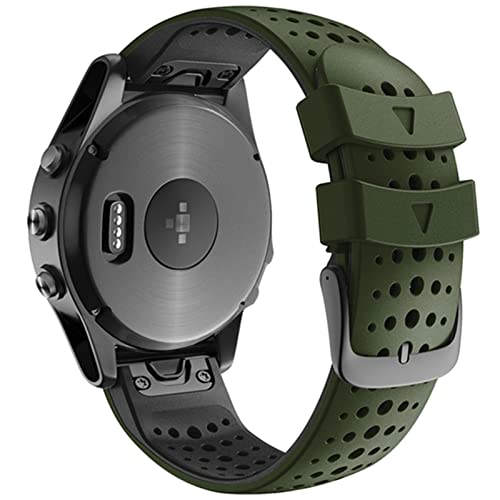 Bracelet montre Garmin Fenix 6X Pro 26mm 22mm silicone - 2