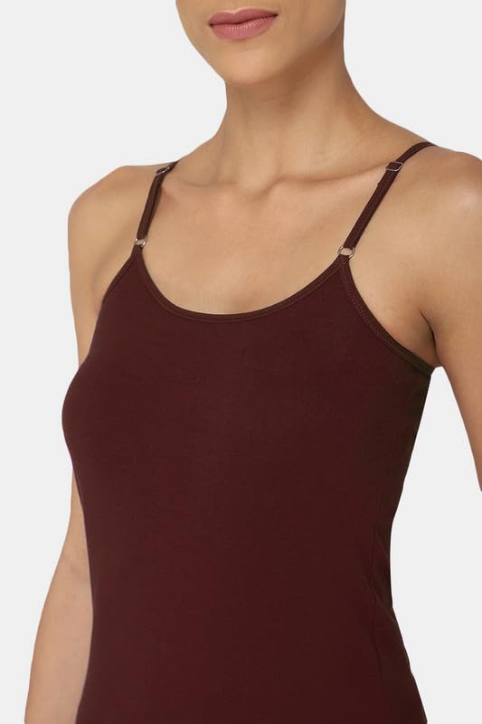 Image of Intimacy Cotton Camisole for Women with Adjustable Spaghetti Straps Comfortable Everyday Wear Camisole Slip for Women