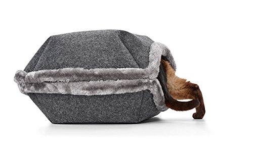 HUNTER Lugano Hundeschlafplatz, Katzenschlafplatz, Kuschelhöhle, Hunde- und Katzenbett, 60 x 55 cm, anthrazit 65269