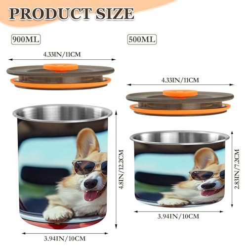 Contenedor hermético para café acero inoxidable 30 oz miniatura 3