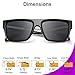 VISOONE Oversized Square Flat Top Sunglasses Women Men Retro Trendy Fashion Accessories UV400 Protection Shades Alba