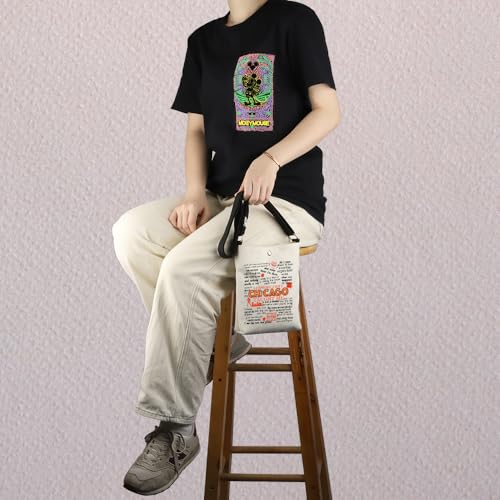 MNIGIU Chicago Musical Encouragement Quote Crossbody Bag Chicago Merch For Chicago Musical Fans3