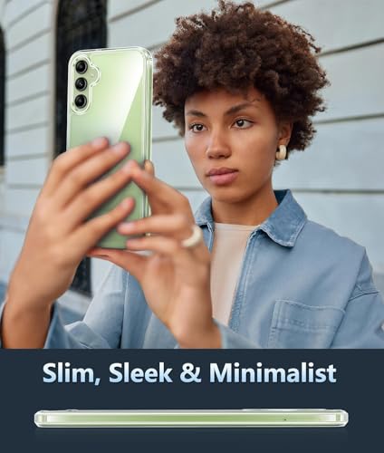 Image of REALCASE Silicone Samsung A14 5G Back Cover Case, Scratch Resistant Protective Crystal Clear Transparent Shock Proof Bumper Back Cover Case for Samsung Galaxy A14 5G