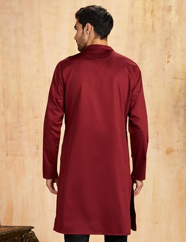Image of Amazon Brand - Symbol Men Festive Embellished Long Kurta (Regular Fit)