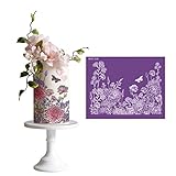 Eforcase Cake Stencils Decorating Buttercream, Fondant Stencil for Cake Decoration Lace Cake Stencil Template, Butterfly Flowers Geometric Icing Stencil Cake Printing Mold Side Baking Mesh Stencil