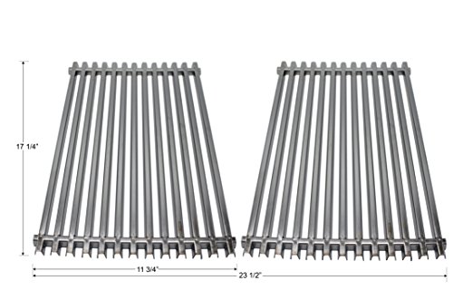 Grilling Corner Stainless Steel Cooking Grate (2-Pack) for Weber Spirit 300, Spirit 700, Genesis Silver B/C, Genesis Gold B/C, Genesis Platinum B/C (2005) Genesis 1000-3500