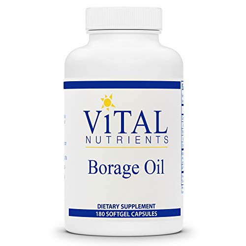 Vital Nutrients - Borage Oil - Cold Pressed Extracted Without Chemicals - High Dose of GLA, Essential Omega 6 Fatty Acid - Cartilage, Joint, and Nerve Support - 180 Softgel Capsules