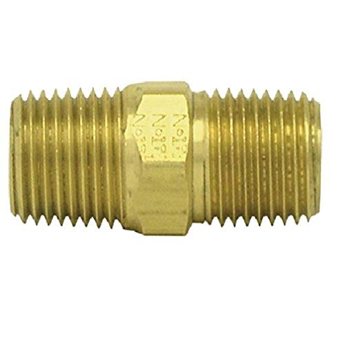 Image of Tectran 122-B Brass Hex Nipple (, 1 /4 inch Pipe Thread, Pack of 10)