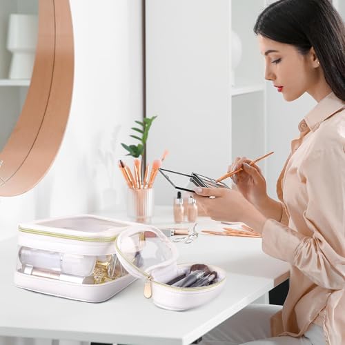 Organisateur de maquillage à compartiments et trousse étanche - 2