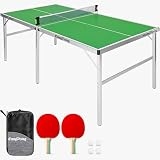 EasyPong | Tavolo da Ping Pong Verde | 182x91cm | qualità Premium | Facile da trasportare | Stabile | Ideale per Esterni e Interni | 2 Racchette + 4 Palline | Tennis da Tavolo | OriginalCup