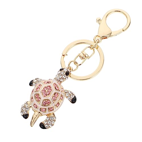 TENDYCOCO Metal Turtle Keychain Diamond Bag Pendant Fashionable Turtle Decor Keychain for Friends