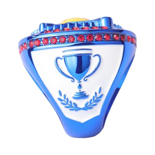 Image of 12 pcs Pack Metallic Colors Softball Tournament championhsip Trophy Ring Softball Teams Players Awards Size 9