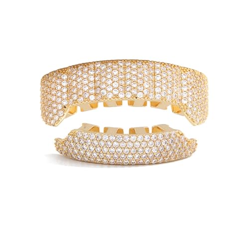 Grillz dentales para traje de rapero en fiestas de Halloween de moda rap