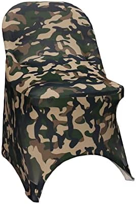YOUR CHAIR COVERS - Stretch Spandex Folding Chair Cover Camouflage Army Green