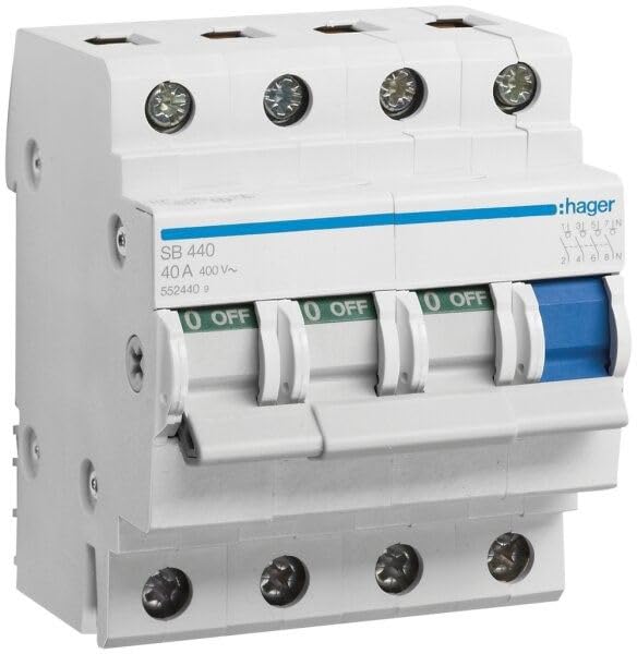 Hager - Interruptor corte tetrapolar sb 40a 400v