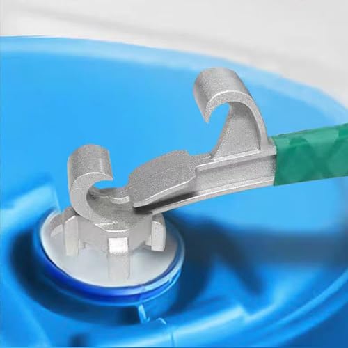Image of Aluminum Drum Wrench, Bung Wrench, Barrel Opener Tool for Opening 10 15 20 30 55 Gallon Drum, Fits 2 inch and 3 /4 inch Bung Cap Red (1, Green)
