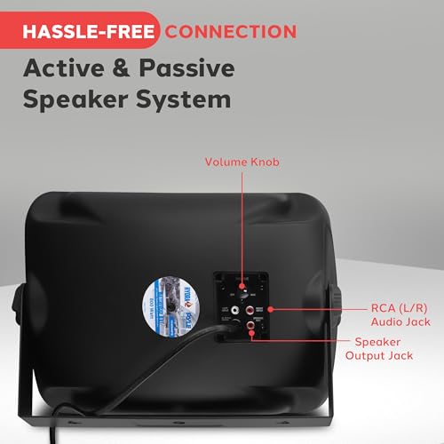 Image of Pyle Outdoor Waterproof Wireless Bluetooth Speaker - 6.5 Inch Pair 2-Way Weatherproof Wall /Ceiling Mounted Dual Speakers w /Heavy Duty Grill, Universal Mount, Patio, Indoor Use - PDWR64BTB Charcoal