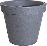 Muddy Hands Large Stone Effect Plant Pot Outdoor Garden Round Flower Tree Plastic Planter (Ø - 50cm, Grey)