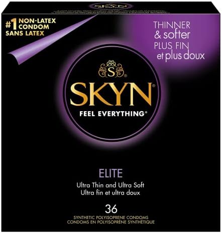 SKYN Elite – 36 Count – Ultra-Thin, Lubricated Latex-Free Condoms