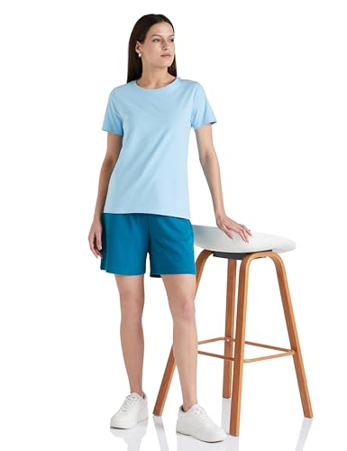 Image of Amazon Brand - Symbol Women Cotton Blend Regular Fit Lounge Shorts (Available in Plus Sizes)