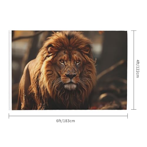 Drapeau lion extérieur grand format double face imperméable avec œillets - 2