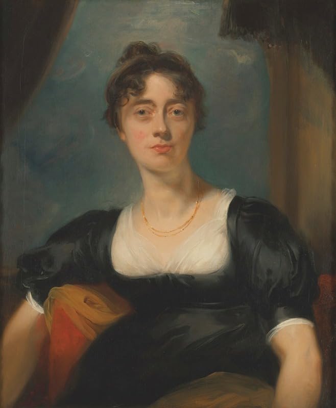 Portret kobiety tradycyjnie identyfikowanej jako pani Bevan plakat wydruk autorstwa Sir Thomasa Lawrence'a (24 x 36)