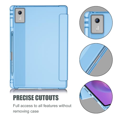 Image of ProCase Smart Case for 2025 Lenovo Idea Tab Plus 12.1 Inch /Tab K12, Blue | Slim Light Cover Trifold Stand Hard Shell Folio Smart Protective Case for Idea Tab Plus /Tab K12 (TB361FU /TB361ZU)