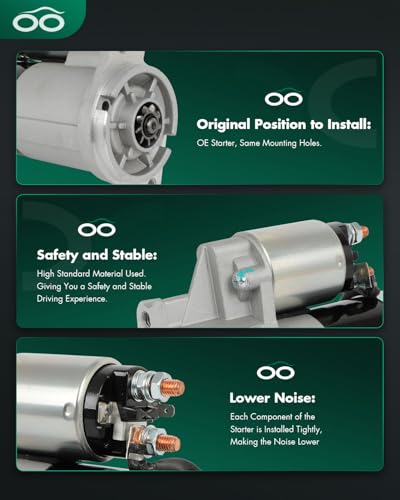 Image of SCITOO Starter Motor fit for Nissan for D21 3.0L 1990-1994,for Nissan for Pathfinder 3.0L 1990-1995,for Nissan for Pickup 3.0L 1995 Replacement Starter 17196