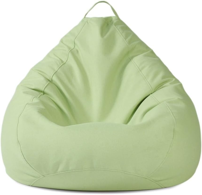 Funda de Puff sin Relleno, Almacenamiento para Peluches y Juguetes, Sillón Bolsa para Interior y Exterior, Salón, Dormitorio, Zona Gaming - Adultos y Niños(Q,70x80cm)