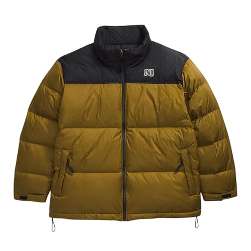 NJ ENTERPRISES Chaqueta retro Nuptse para hombre, chaqueta de plumón acolchada para hombre, chaqueta de moda para invierno, el mejor regalo para él, niño y marido, verde (Moss), XXL Corto