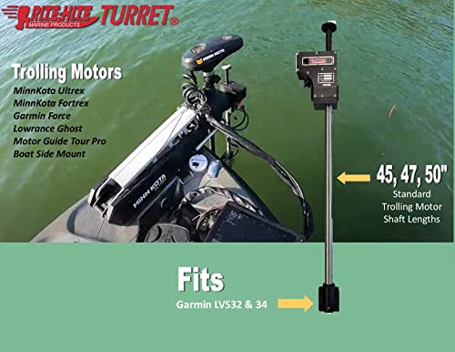 Image of RITE-HITE Turret - Livescope (ONLY) Scanning Sonar Holder; Compatible with Select Trolling Motors; Get a Clearer Reading of Fish and Increase Your Catch While You're Out on The Boat!
