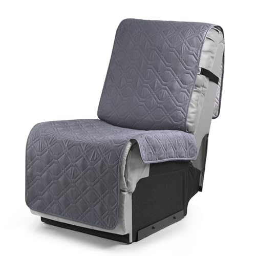 Image of VANSOFY Waterproof Additional Seat Cover for Reclining Couch Covers Seat Slipcover for Recliner Sofa Covers(Dark Gray)
