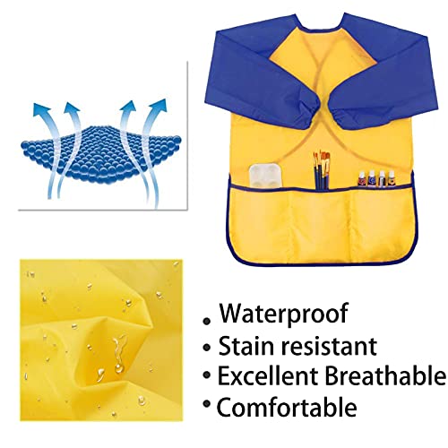 Urskytous 6PCS KIDS ART APRON0721 6Pcs Kids Art Smocks Toddler Smocks Waterproof Smocks thumb #1